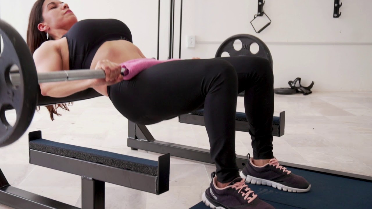 barra para hacer hip thrust