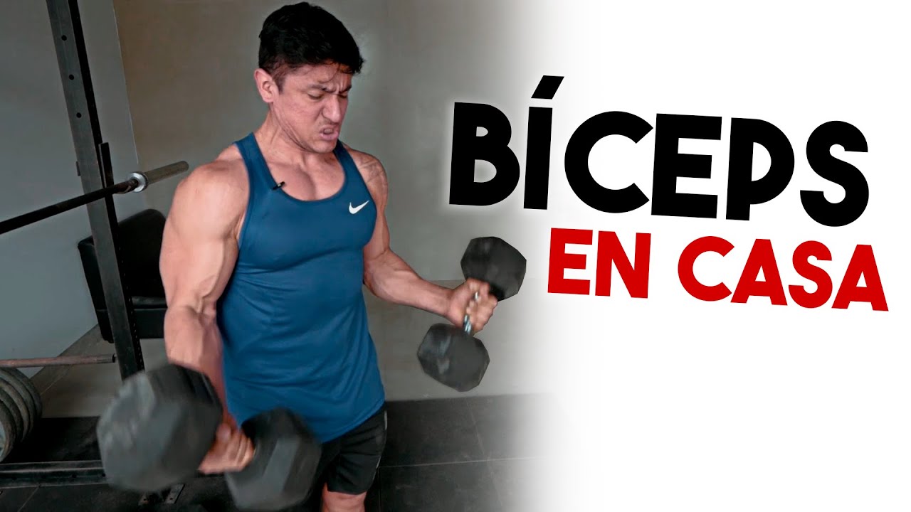 como hacer biceps con mancuernas