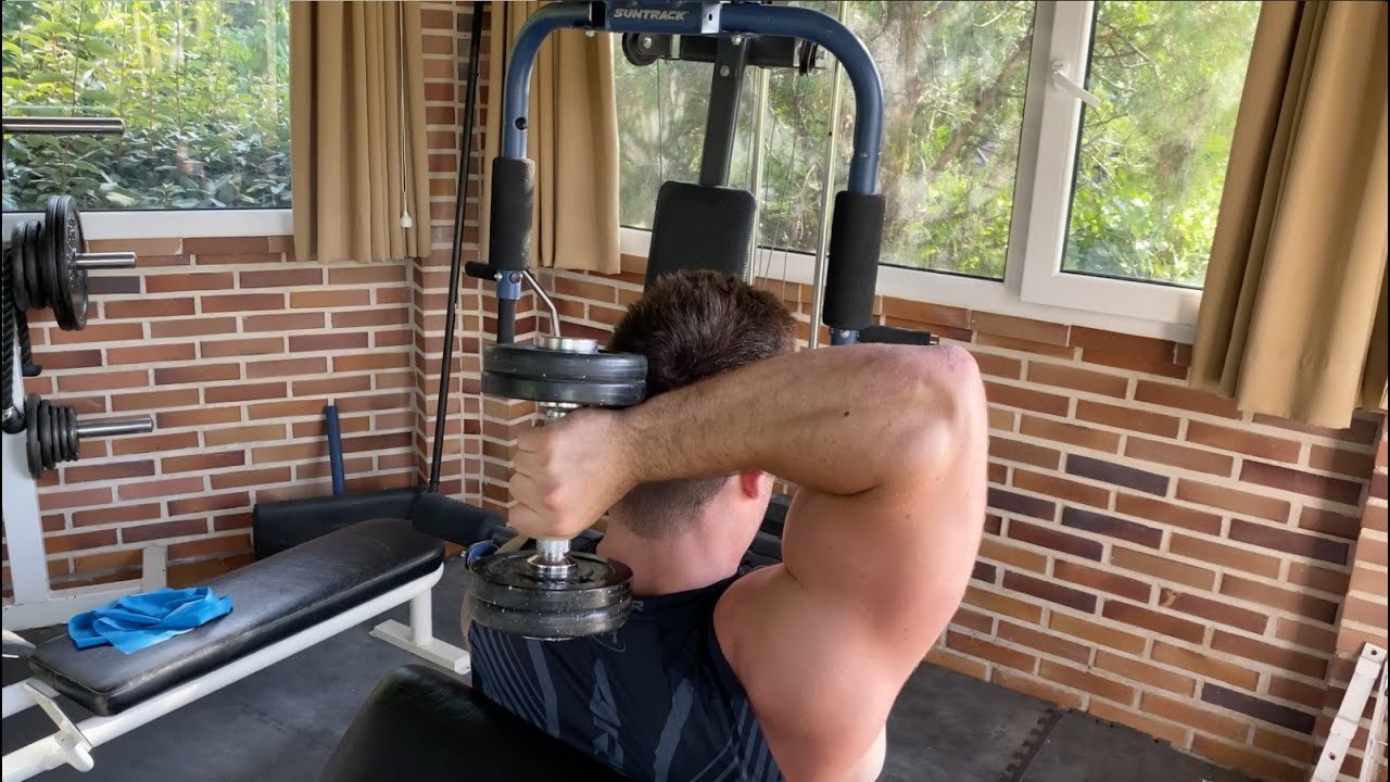 extensión de triceps con mancuernas