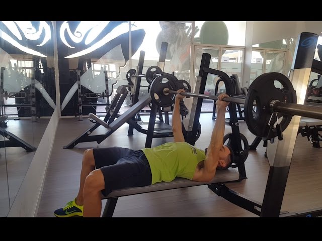press banca plano con barra