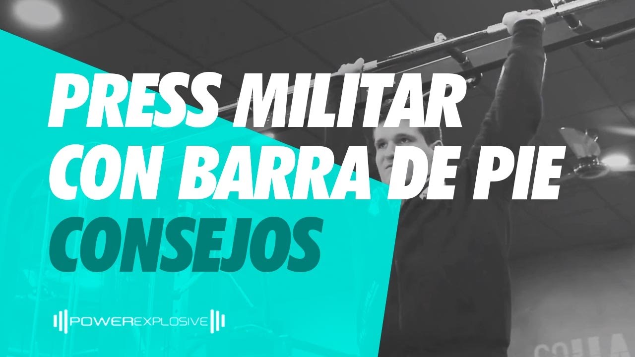 press militar con barra de pie