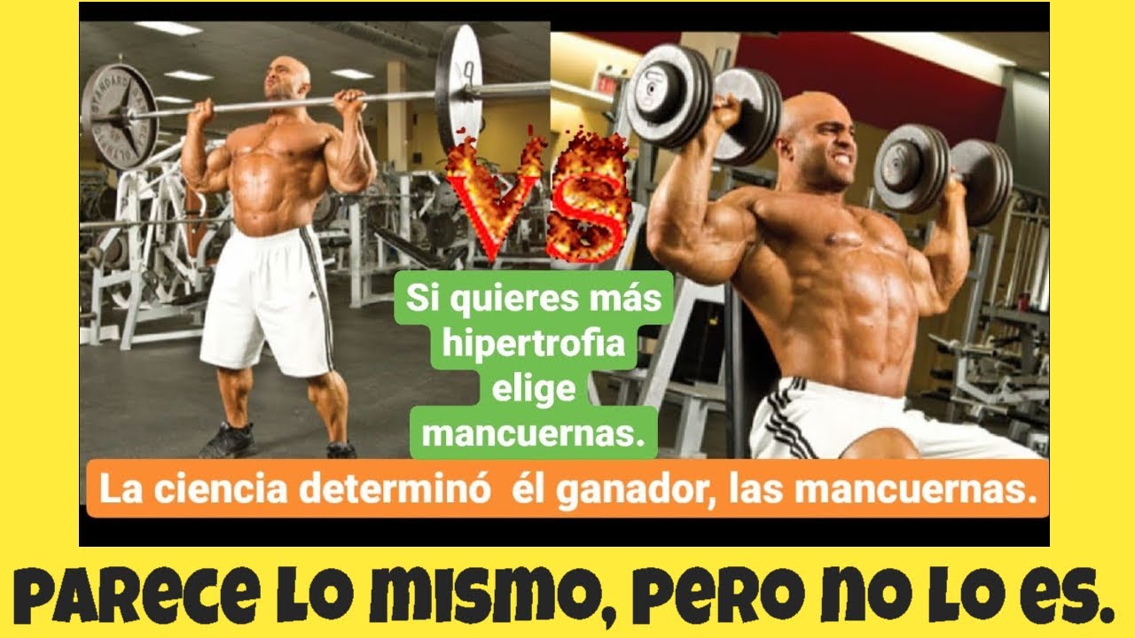 press militar con barra o mancuernas