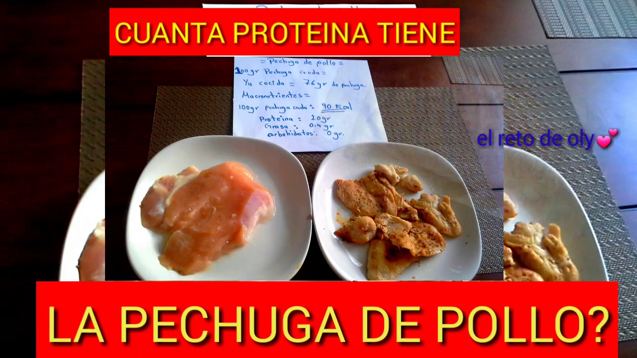 cuanta proteina tiene 170 gramos de pollo