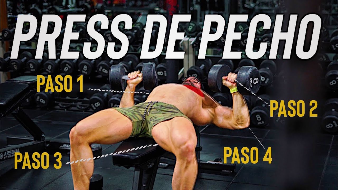 press de pecho plano con mancuernas