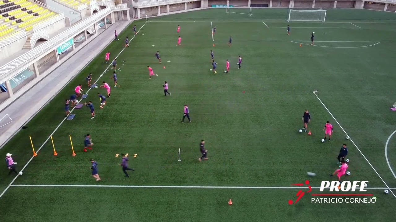 circuito físico con balón fútbol 11