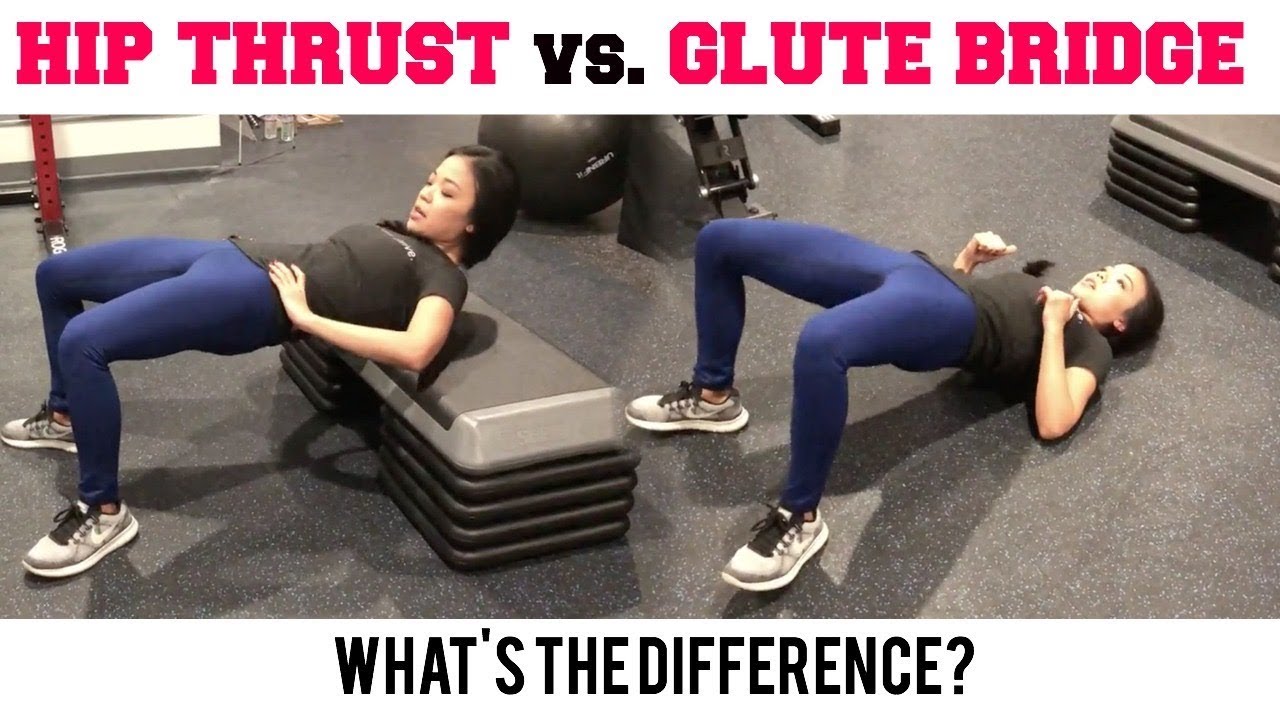 diferencia entre hip thrust y glute bridge