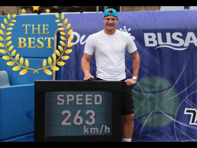 maxima velocidad en saque de tenis